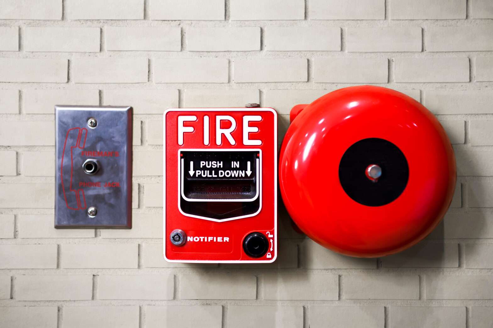vecteezy fire alarm switch on brick wall texture background 10449816